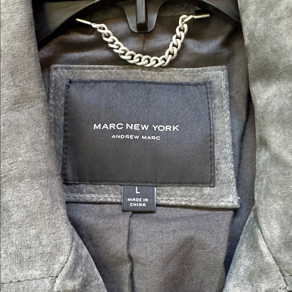 Marc New York Gray Suede biker jacket. - Picture 2 of 11